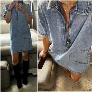 New๐Zip it & Slay Denim zip dress